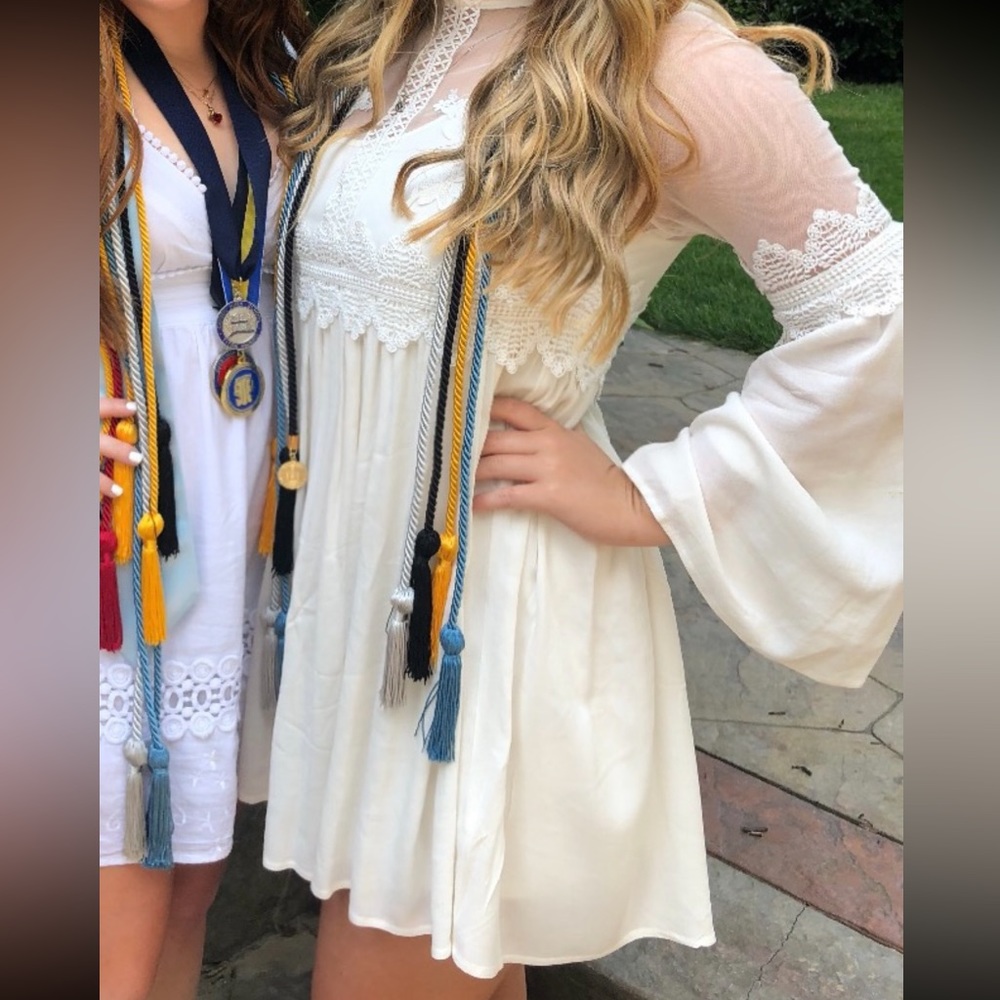 Altar’d State Boho white crochet detail dress.